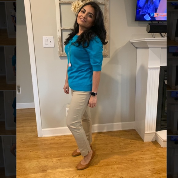 Liz Claiborne Teal Top Size Medium - Picture 2 of 6